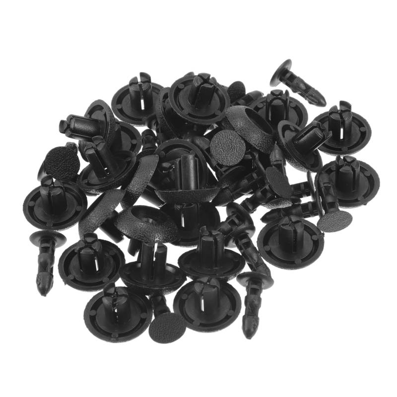 TUCKBOLD Auto-Frontkotflügelrockclip für Toyota 4Runner 2010-2020 Langlebig Nr. 9046707211 | Stoßtyp Kunststoffhalterungsnieten Schwarz 25 Stück. von TUCKBOLD