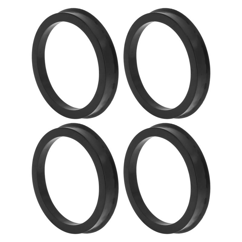 TUCKBOLD Auto Radnaben-Zentrierringe Langlebige Räderzentrierwelle Stoßdämpfende Nabenringe Schwarz 4 Stück OD 68,1 mm bis ID 57,1 mm Polycarbonat von TUCKBOLD