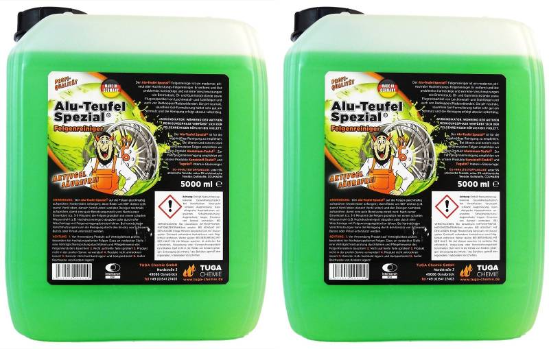 2x 5L 5 Liter TUGA Alu-Teufel Spezial Felgenreiniger Aktivgel säurefrei GRÜN von TUGA Chemie
