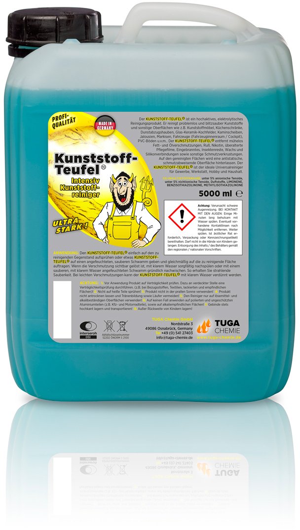 TUGA CHEMIE KT-5-D Kunststoff-Teufel Intensiv Kunststoff Reiniger, 5000mL von TUGA Chemie