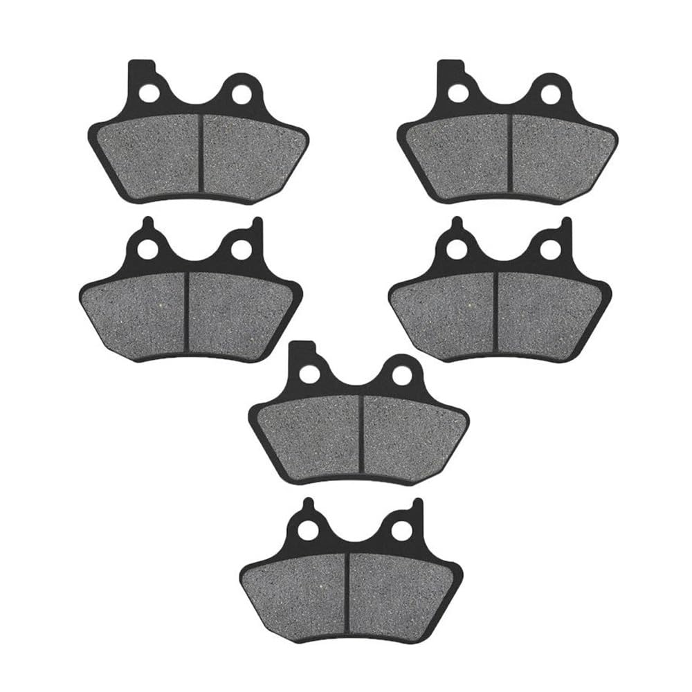 Motorrad-Bremsbeläge Für Dyna FXDX FXDL FXDWG FXDS-CON FXDXT FXDXi Touring FLHRi FLHR FLHRCi FLHT FLTR Motorrad Bremsbeläge Vorne Und Hinten Bremsbeläge für Motorräder(3 Pairs) von TUHBCX