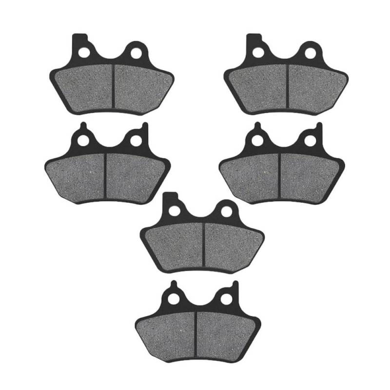 Motorrad-Bremsbeläge Für Dyna FXDX FXDL FXDWG FXDS-CON FXDXT FXDXi Touring FLHRi FLHR FLHRCi FLHT FLTR Motorrad Bremsbeläge Vorne Und Hinten Bremsbeläge für Motorräder(3 Pairs) von TUHBCX