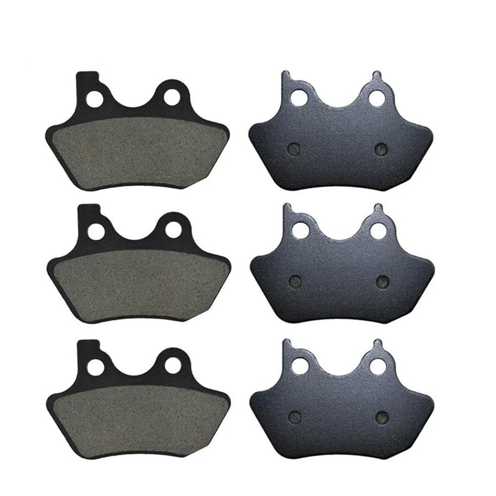 Motorrad-Bremsbeläge Für Touring Electra Road King Street Glide FLHR FLHT Motorrad Vorne Hinten Bremsbelag FLHX FLHTCU V-Rod VRSCA VRSCB Bremsbeläge für Motorräder(3 Pairs) von TUHBCX