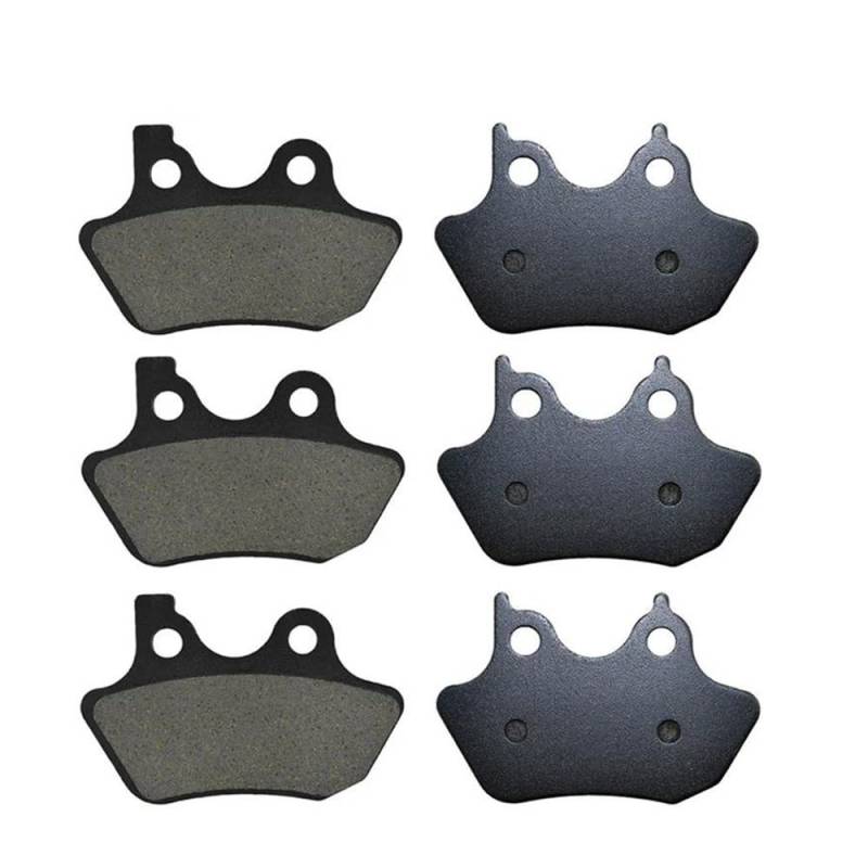 Motorrad-Bremsbeläge Für Touring Electra Road King Street Glide FLHR FLHT Motorrad Vorne Hinten Bremsbelag FLHX FLHTCU V-Rod VRSCA VRSCB Bremsbeläge für Motorräder(3 Pairs) von TUHBCX