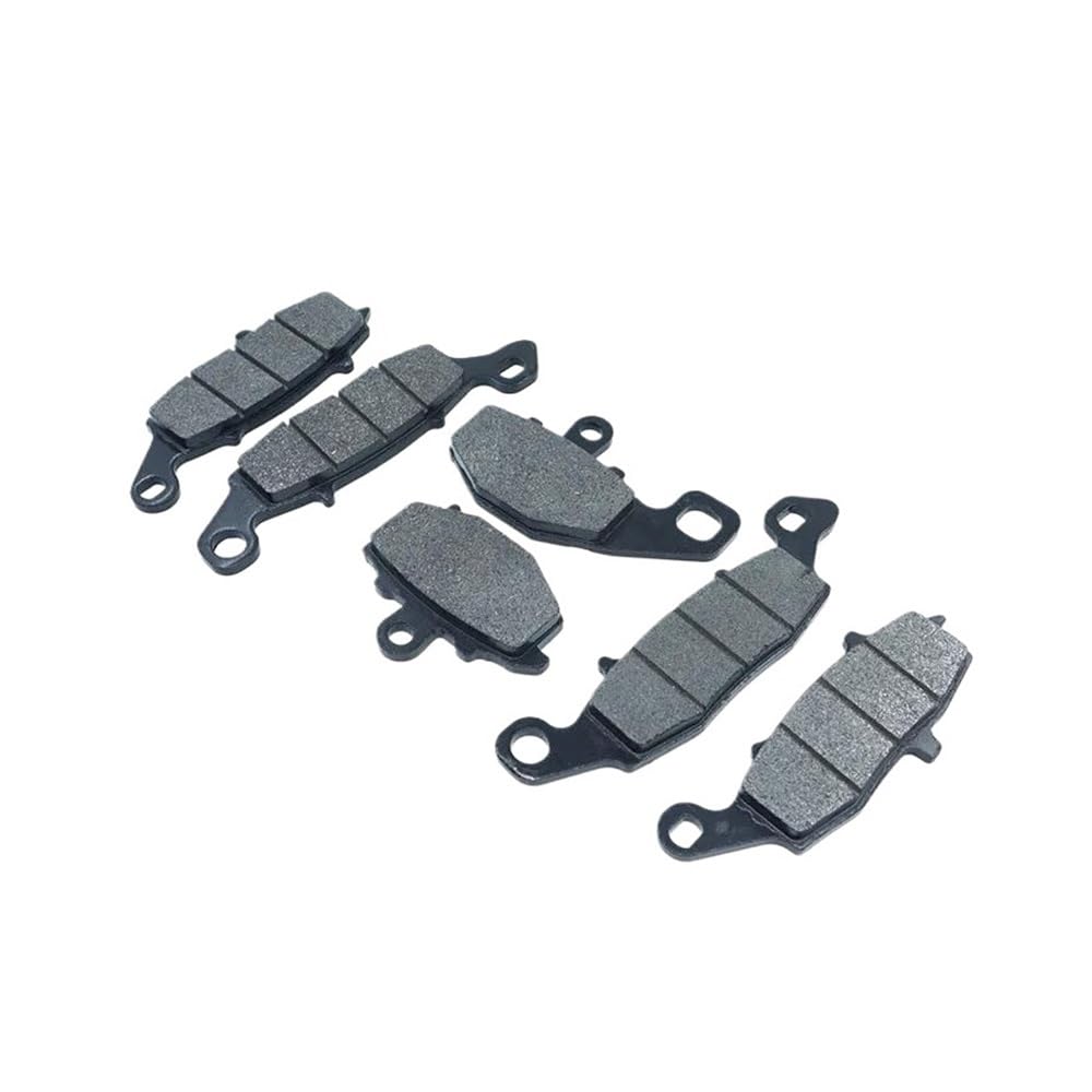 Motorrad-Bremsbeläge Für Z750 ZR750 2004-2006 Vorne Hinten Bremsbeläge Set Kit Z750S 2005-2010 ZX1100 GPZ1100 1995-1998 Bremsbeläge für Motorräder(Whole Set 3 Pairs) von TUHBCX