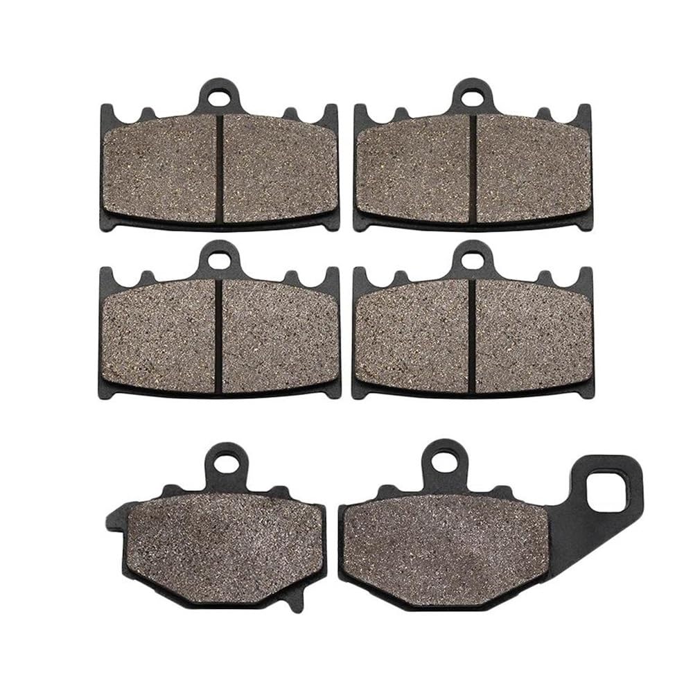 Motorrad-Bremsbeläge Für ZR400 Motorrad Vorne Hinten Bremsbeläge Für Ninja ZX6 ZX6R ZX9R Für Zephyr ZR 400 ZX400 ZZR 400 ZZR600 ZX600 ZX600F ZX 600 Bremsbeläge für Motorräder(Front and Rear) von TUHBCX