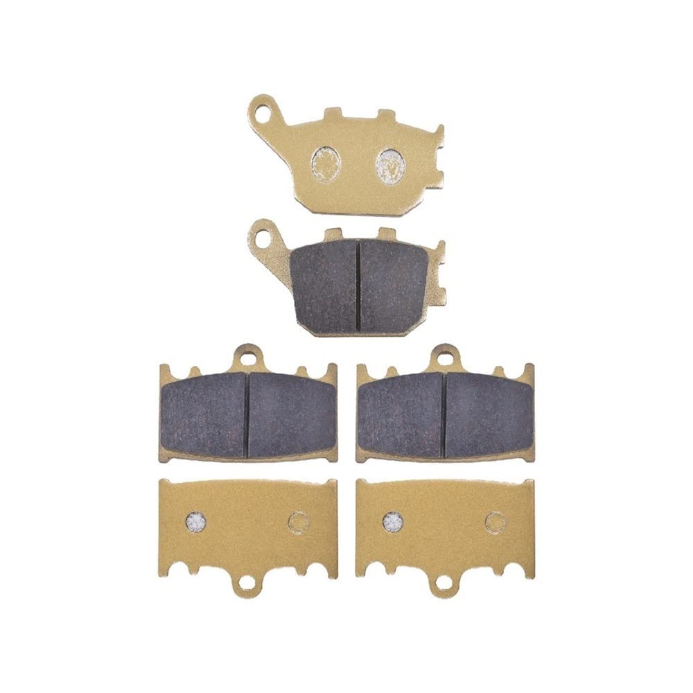 Motorrad-Bremsbeläge Motorrad 650CC Bremsbeläge Vorne Hinten Für KLZ1000 KLZ1000A Für KLZ 1000 Bremsbeläge für Motorräder(1set Ceramic) von TUHBCX