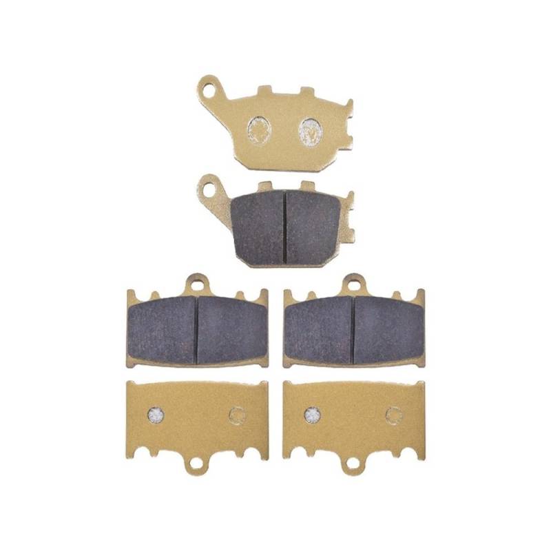 Motorrad-Bremsbeläge Motorrad 650CC Bremsbeläge Vorne Hinten Für KLZ1000 KLZ1000A Für KLZ 1000 Bremsbeläge für Motorräder(1set Ceramic) von TUHBCX