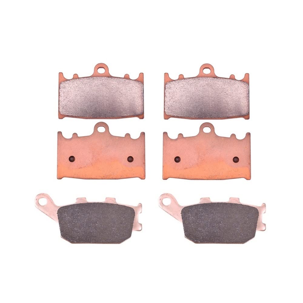 Motorrad-Bremsbeläge Motorrad 650CC Bremsbeläge Vorne Hinten Für KLZ1000 KLZ1000A Für KLZ 1000 Bremsbeläge für Motorräder(1set Copper Based) von TUHBCX