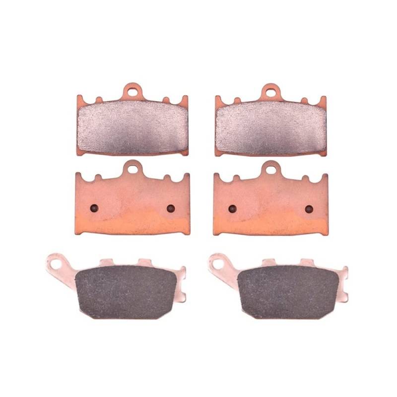 Motorrad-Bremsbeläge Motorrad 650CC Bremsbeläge Vorne Hinten Für KLZ1000 KLZ1000A Für KLZ 1000 Bremsbeläge für Motorräder(1set Copper Based) von TUHBCX