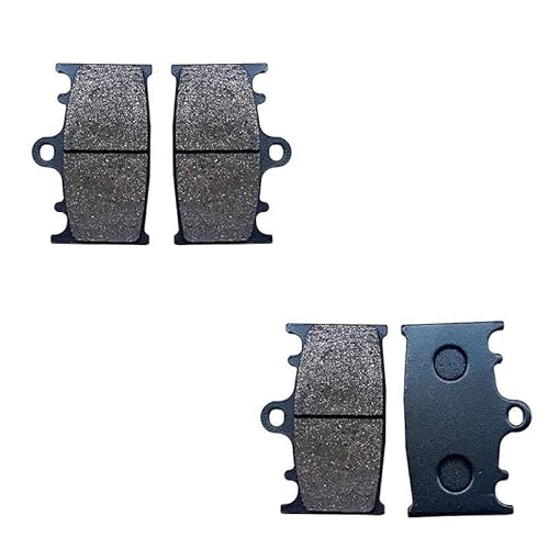 Motorrad-Bremsbeläge Motorrad Bremsbeläge Vorne Und Hinten Für ZZR400 ZX400 ZZR600 ZX600 ZX-6R ZX6R ZX-9R ZX9R Für ZZR Für ZX 400 600 900 Bremsbeläge für Motorräder(2 Pairs Front) von TUHBCX