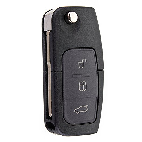TUINCYN 3 Button zusammenklappbar Flip Kfz Funkschlüsselgehäuse für Mondeo Ford Focus Fiesta mit 4d-63 Chip von TUINCYN