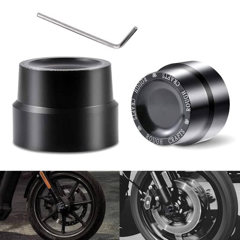 TUINCYN Motorrad Schwarz CNC Aluminium Vorderachsabdeckung Hutmutter Schraube Dekorative Hardware Kit Für Harley Sportster XL883 XL1200 (1 para) von TUINCYN