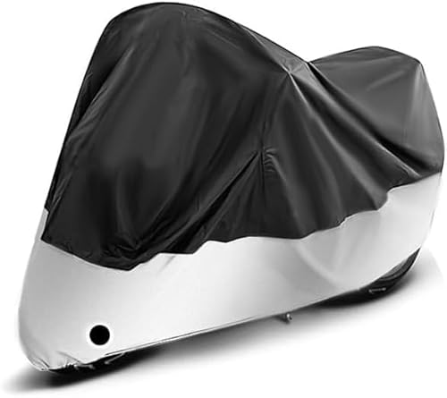 TUKOO Motorrad Wasserdicht Abdeckplane, Für Honda Monkey 125 Monkey125 Outdoor Winterfest Moped Abdeckung Beständiges Staubschutz,C/blacksilver von TUKOO