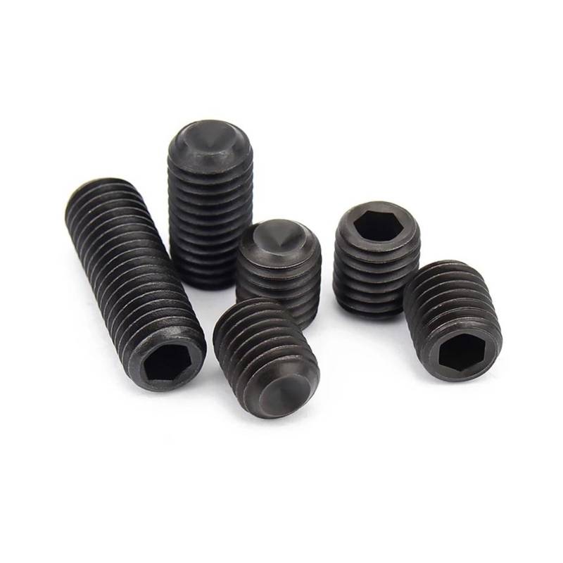 TULDYS 10/20 Stück M3 M4 M5 M6 M8 DIN916 Schwarz 304 A2-70 Edelstahl Innensechskant Innensechskant Ringschraube Madenschraube ohne Kopf(10pcs M6x6mm) von TULDYS