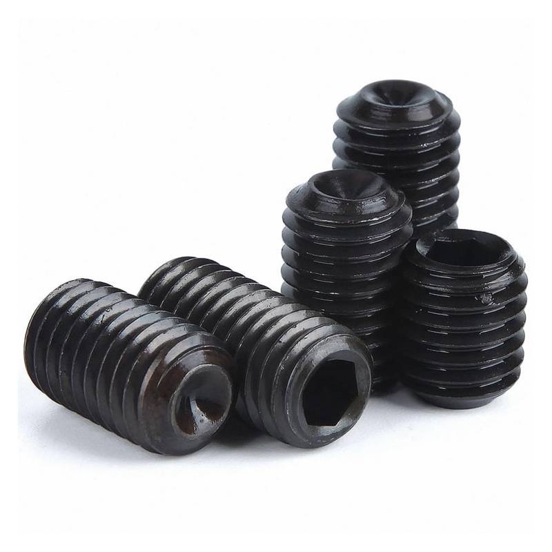 TULDYS 5 Stück Feingewinde M6 M8 M10 M12 Innensechskant Innensechskant Ringschneide Madenschraube Stellschrauben Bolzen Schwarzer Stahl der Güteklasse 12,9(M6x0.75x10mm) von TULDYS
