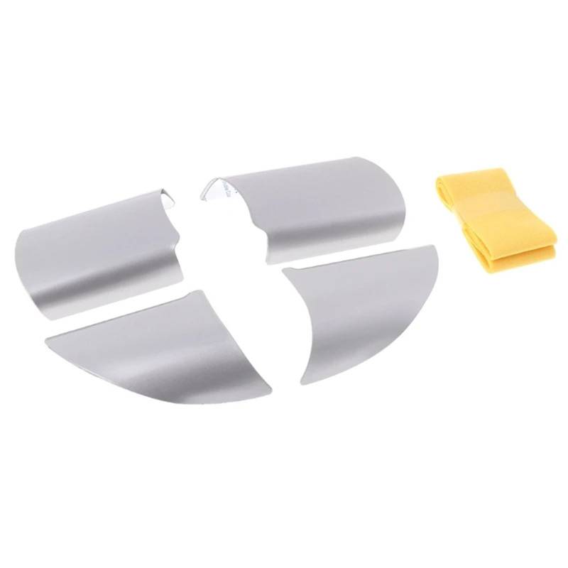 TUMEXI 4 Stück Auto-Lenkradabdeckung aus Edelstahl, for Ford, for Focus 2 MK2 2005–2013, Innenzubehör Lenkrad-Dekorationsaufkleber von TUMEXI