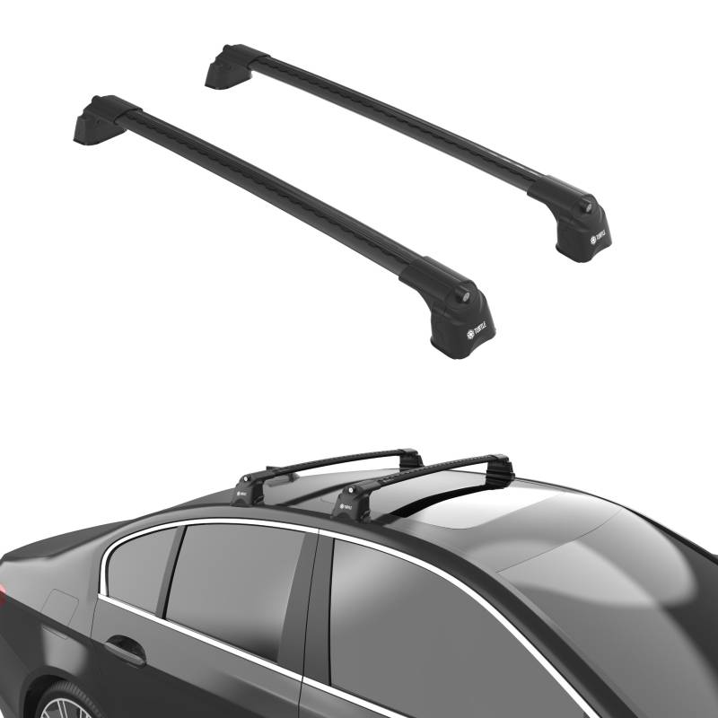 TURTLE kompatibel mit BMW 3-Series (E46) 1998-2005 Air3 Dachträger | SCHWARZ von TURTLE