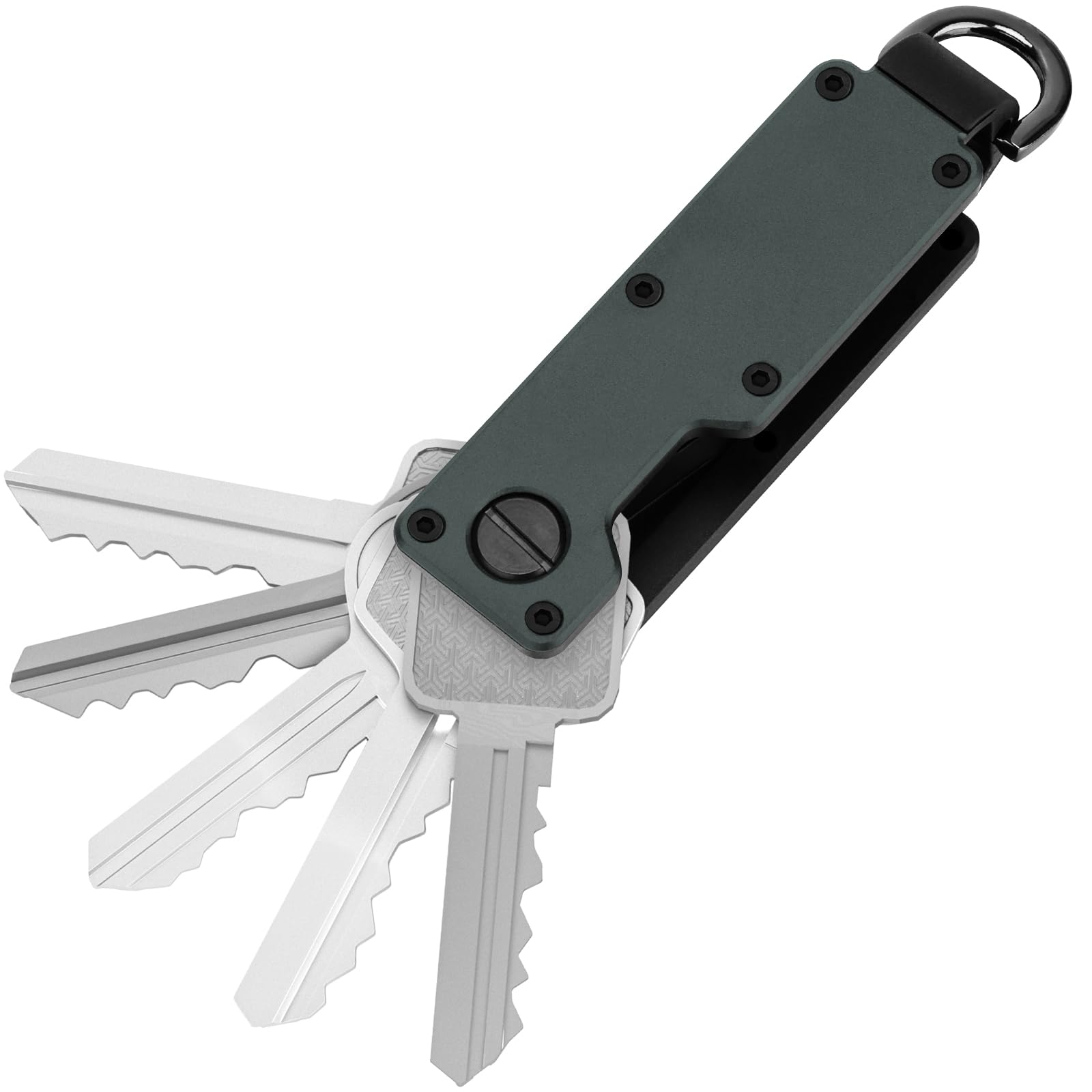 TUXON Herren-Schlüssel-Organizer – kompakter metallischer Schlüsselhalter, minimalistischer, innovativer Schlüsselhalter, intelligenter Schlüsselanhänger sichert 1–5 Schlüssel, Eisengrau, Standard TUXON Herren-Schlüssel-Organizer – kompakter metallischer Schlüsselhalter, minimalistischer, innovativer Schlüsselhalter, intelligenter Schlüsselanhänger sichert 1–5 Schlüssel, Eisengrau, Standard von TUXON