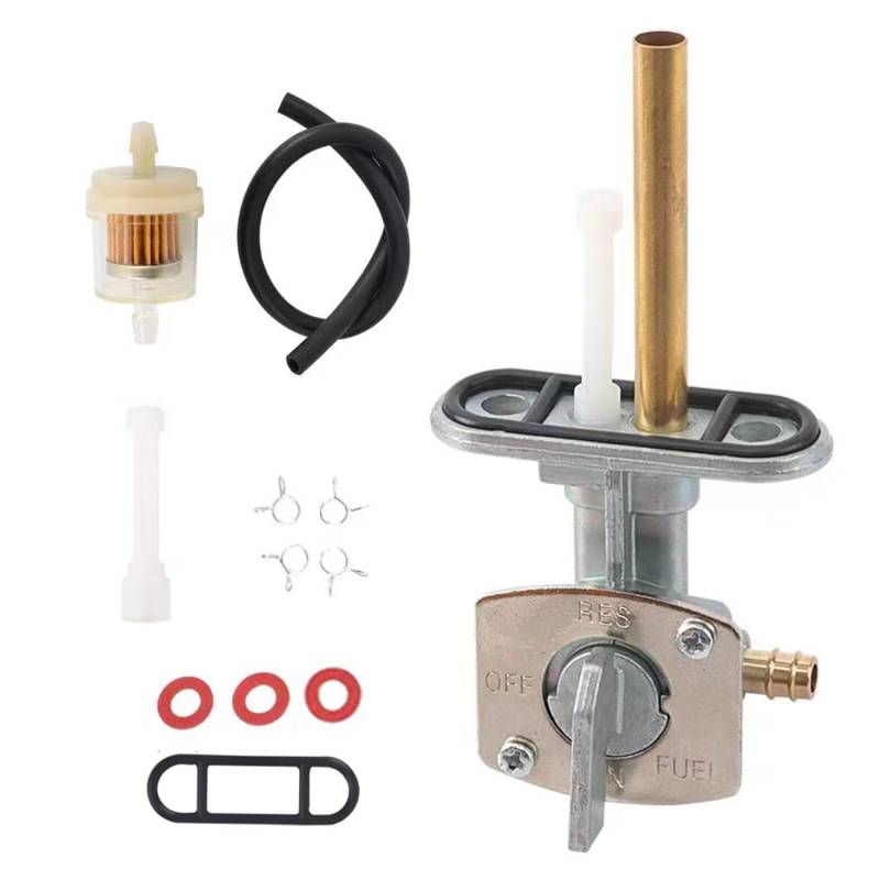 Fuel Vavle Benzinhahn Abschaltung Tank Schalter für Yamaha TTR 90 125 225 230 250 Timberwolf Bear Tracker Big Bear 250 Grizzly Raptor Warrior Wolverine 350 Moto-4 Suzuki Quadsport 400 Kawasaki KLF 300 von TUYOMEII