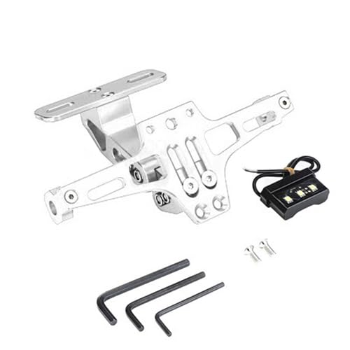 Motorrad-Kennzeichenhalter, für Aprilia Pegaso 650 Trail Verstellbarer Nummernschildhalter aus Aluminium Motorräder mit LED-Licht,C Motorrad-Kennzeichenhalter, für Aprilia Pegaso 650 Trail Verstellbarer Nummernschildhalter aus Aluminium Motorräder mit LED-Licht,C von TVCIGOQ