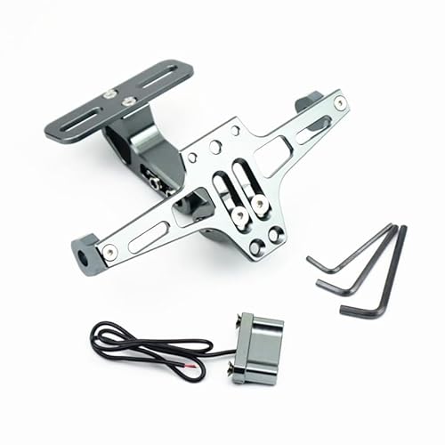 Motorrad-Kennzeichenhalter, für Aprilia RS 660 2022 Verstellbarer Nummernschildhalter aus Aluminium Motorräder mit LED-Licht,A Motorrad-Kennzeichenhalter, für Aprilia RS 660 2022 Verstellbarer Nummernschildhalter aus Aluminium Motorräder mit LED-Licht,A von TVCIGOQ