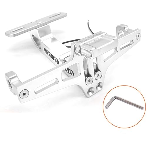 Motorrad-Kennzeichenhalter, für Aprilia Tuono 125 2004-2024 Verstellbarer Nummernschildhalter aus Aluminium Motorräder mit LED-Licht,D Motorrad-Kennzeichenhalter, für Aprilia Tuono 125 2004-2024 Verstellbarer Nummernschildhalter aus Aluminium Motorräder mit LED-Licht,D von TVCIGOQ