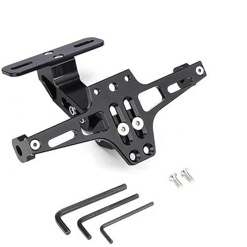 Motorrad-Kennzeichenhalter, für Benelli TRK 702X TRK 702 X 702 X 2023 2024 Verstellbarer Nummernschildhalter aus Aluminium Motorräder mit LED-Licht,A von TVCIGOQ