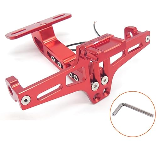 Motorrad-Kennzeichenhalter, für GILERA Fuoco 500 GP800 GP850 Nexus 300 500 250 E3 Verstellbarer Nummernschildhalter aus Aluminium Motorräder mit LED-Licht,C Motorrad-Kennzeichenhalter, für GILERA Fuoco 500 GP800 GP850 Nexus 300 500 250 E3 Verstellbarer Nummernschildhalter aus Aluminium Motorräder mit LED-Licht,C von TVCIGOQ