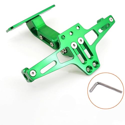 Motorrad-Kennzeichenhalter, für Kawasaki Ninja 400 Ninja 500 Z 400 Verstellbarer Nummernschildhalter aus Aluminium Motorräder mit LED-Licht,B Motorrad-Kennzeichenhalter, für Kawasaki Ninja 400 Ninja 500 Z 400 Verstellbarer Nummernschildhalter aus Aluminium Motorräder mit LED-Licht,B von TVCIGOQ