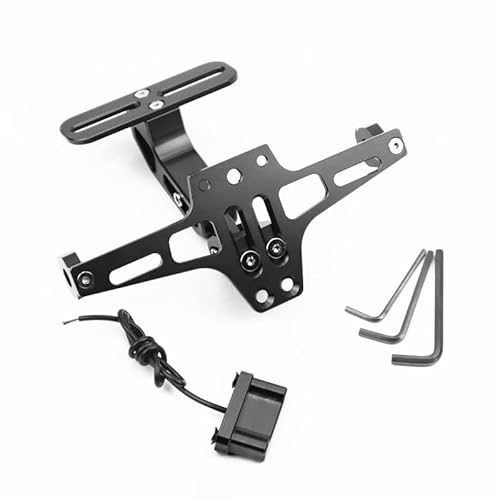 Motorrad-Kennzeichenhalter, für Triumph Speed 400 2023 2024 Verstellbarer Nummernschildhalter aus Aluminium Motorräder mit LED-Licht,C Motorrad-Kennzeichenhalter, für Triumph Speed 400 2023 2024 Verstellbarer Nummernschildhalter aus Aluminium Motorräder mit LED-Licht,C von TVCIGOQ