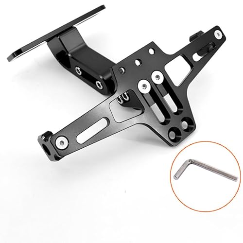 Motorrad-Kennzeichenhalter, für Yamaha Tmax 560 2022-2023 Verstellbarer Nummernschildhalter aus Aluminium Motorräder mit LED-Licht,C Motorrad-Kennzeichenhalter, für Yamaha Tmax 560 2022-2023 Verstellbarer Nummernschildhalter aus Aluminium Motorräder mit LED-Licht,C von TVCIGOQ