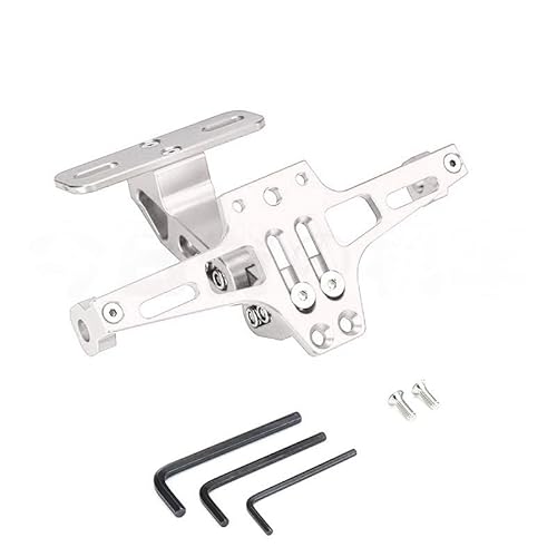 Motorrad-Kennzeichenhalter, für Yamaha Xmax 300 2017-2022 Verstellbarer Nummernschildhalter aus Aluminium Motorräder mit LED-Licht,C von TVCIGOQ