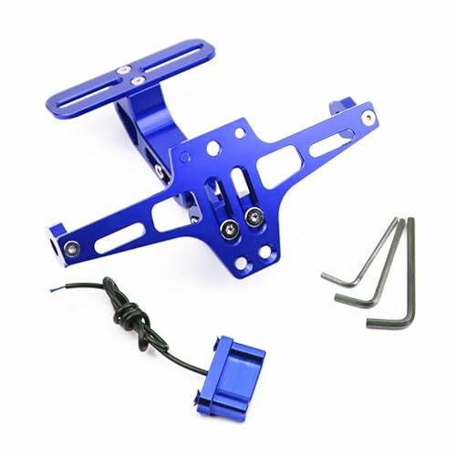 Motorrad-Kennzeichenhalter, für Yamaha YZF-R6 YZFR6 YZF R6 Verstellbarer Nummernschildhalter aus Aluminium Motorräder mit LED-Licht,D Motorrad-Kennzeichenhalter, für Yamaha YZF-R6 YZFR6 YZF R6 Verstellbarer Nummernschildhalter aus Aluminium Motorräder mit LED-Licht,D von TVCIGOQ
