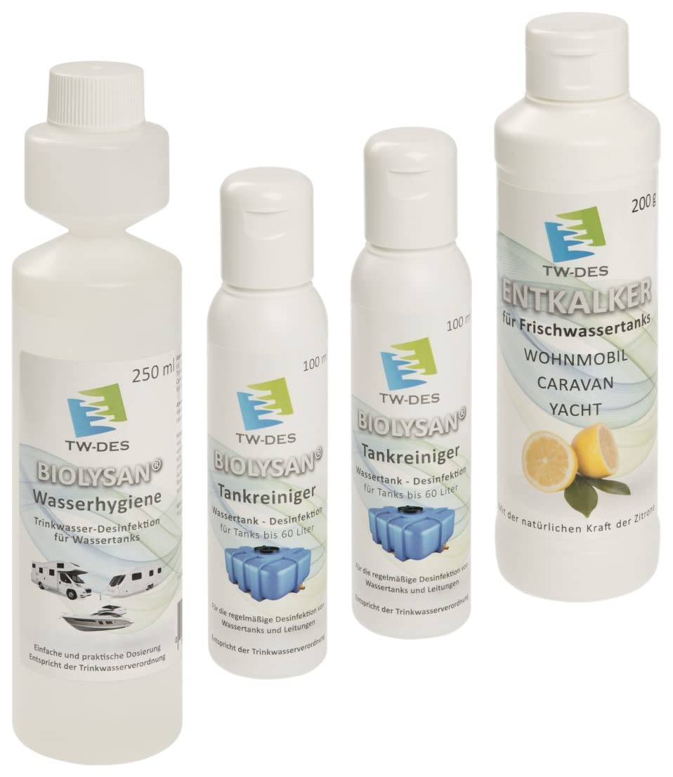 TW-DES Hygieneset Saison - BIOLYSAN Wasserhygiene, Tankreiniger und Entkalker für Wohnmobil Caravan TW-DES Hygieneset Saison - BIOLYSAN Wasserhygiene, Tankreiniger und Entkalker für Wohnmobil Caravan von TW-DES