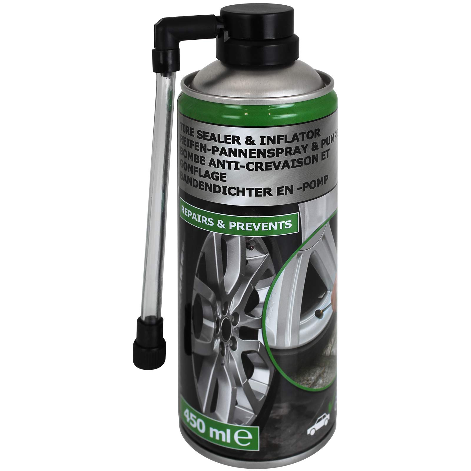 TW24 Reifen Pannenspray 450 ml für Auto oder Motorrad Reifendichtmittel Pannenhilfe Spray Reifendichtspray von TW24