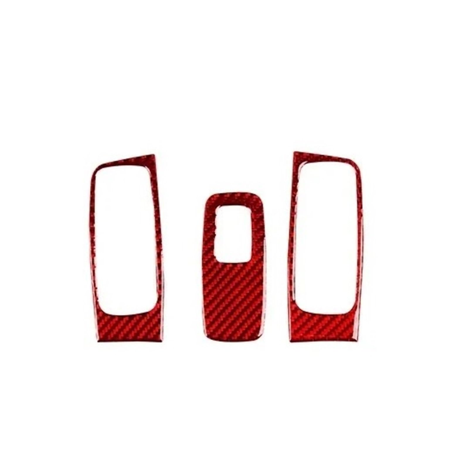 Aufkleber Abdeckung Mittelkonsole Für 992 911 2019-2024 Carbon Fiber Fensterheber Schalter Panel Innen Auto Zubehör Soft Cover Tuning Aufkleber Auto Trim Rahmen Abdeckung Trim(Red Carbon Fiber) von TWMEU