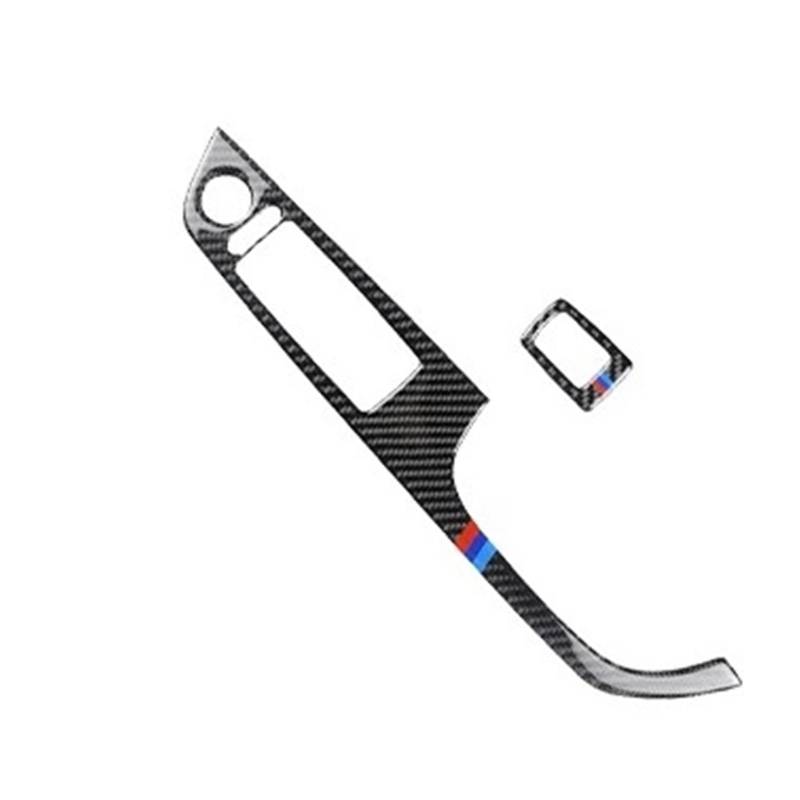 Aufkleber Abdeckung Mittelkonsole Für E90 E92 E93 Kohlefaser-Aufkleber Fensterheber-Steuerung Fensterschalter Dekor Armlehne Panel Trim Car Styling Rahmen Abdeckung Trim(M Style) von TWMEU