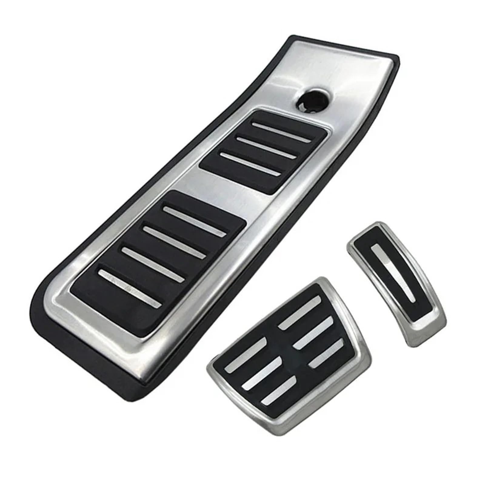 Autobremspedal Für A6 C8 2019 2020 Edelstahl at Limousine Auto Edelstahl Kraftstoffbremse Fußstütze Pedal Auto Pedale Pad 3 Stück Bremspedal Fußpedal(3pcs) von TWMEU