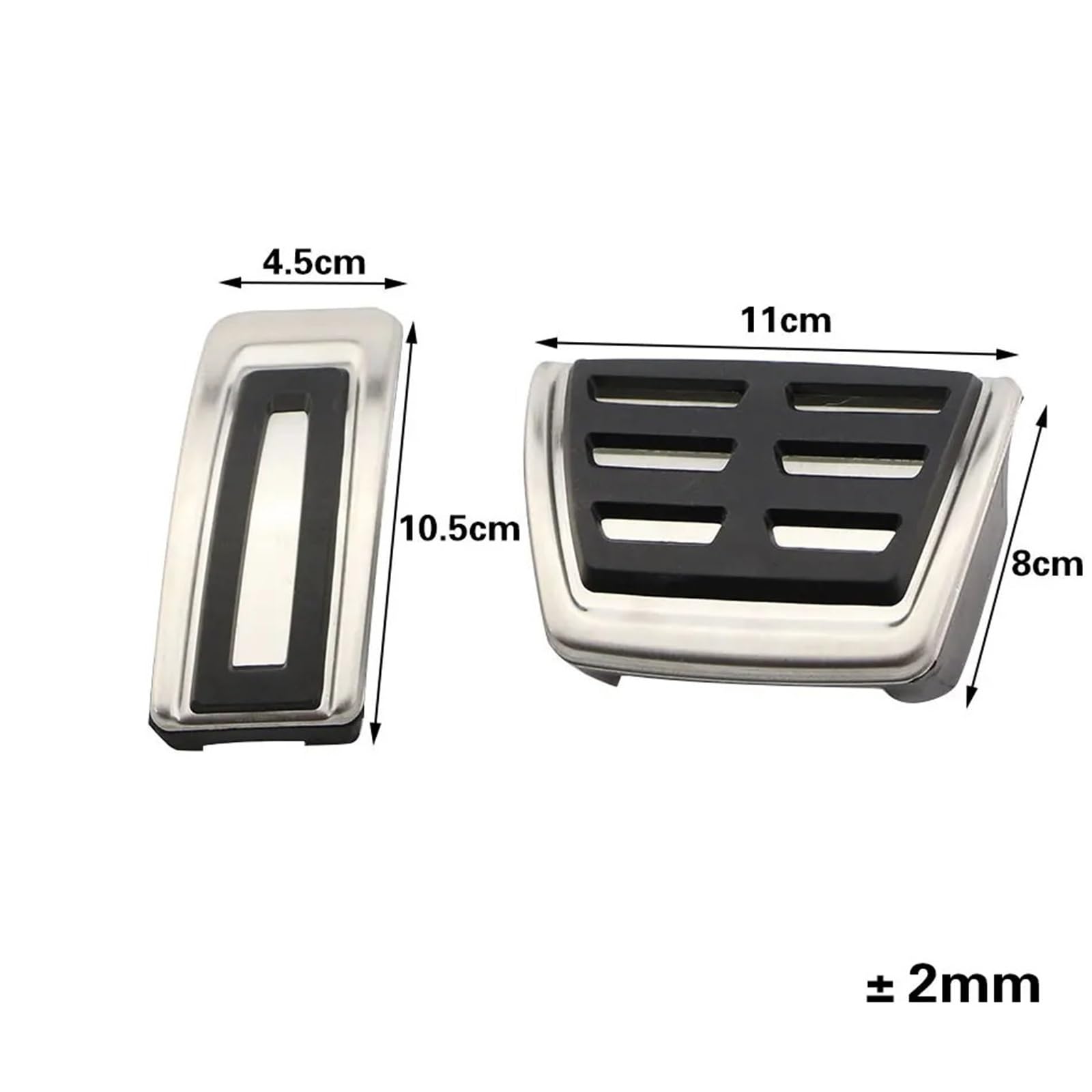 Autobremspedal Für Seat Für Leon ST SC 5F Für LHD 2013-2021 Zubehör Carmilla Edelstahl Gasbremse Restfoot Pedal Cover Protector Autopedale Bremspedal Fußpedal(1Pcs Rest Pedal) von TWMEU