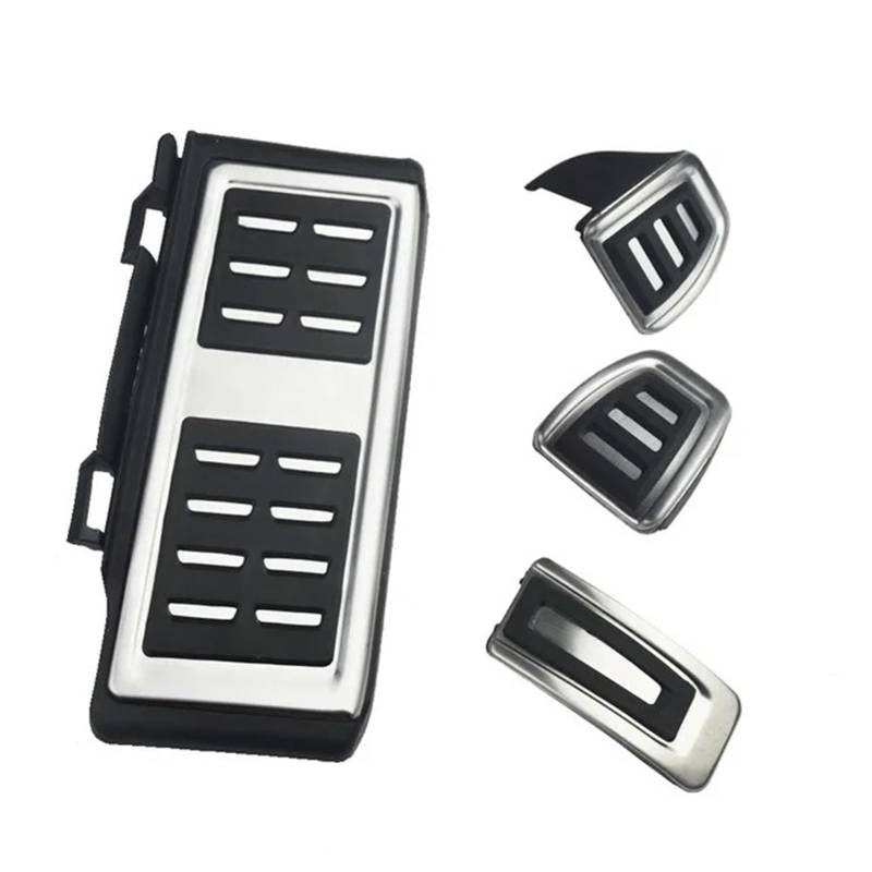 Autobremspedal Für VW Für Cross Für Coupe Für Arteon Für Jetta MK7 Für Touran 2016 2017 2018 2019 2020 Edelstahl Pedalabdeckung Bremspedal Fußpedal(MT with Rest Pedal) von TWMEU