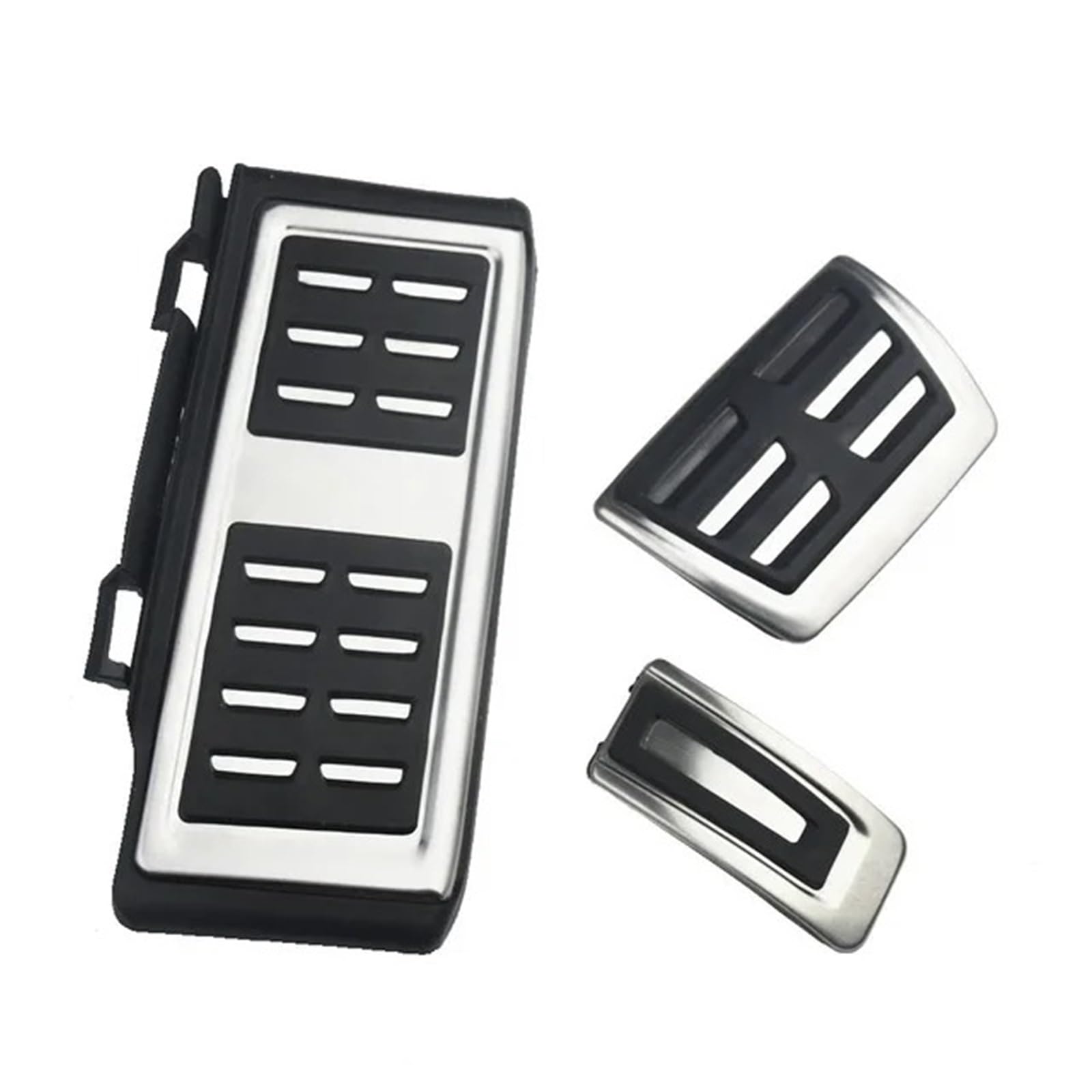 Autobremspedal Für VW Für GOLF 7 8 GTi MK7 Für Lamando Für POLO A05 Für Passat B8 Für Skoda Für Rapid Für Octavia MK3 5E 5F Für A7 2014+ Edelstahl Pedalabdeckung Bremspedal Fußpedal(AT With Rest Pedal von TWMEU