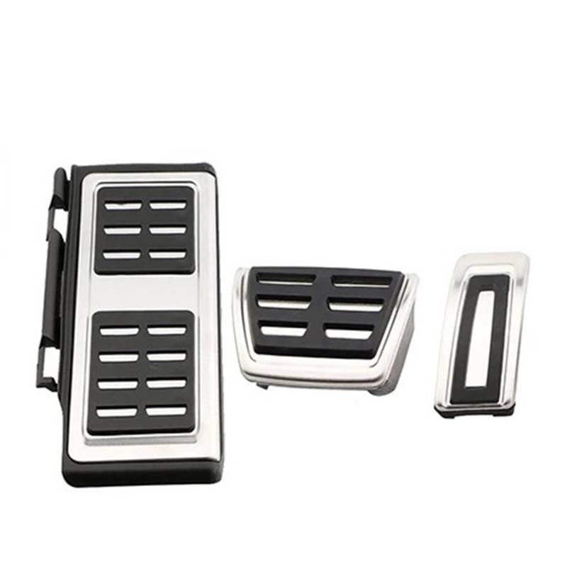 Autobremspedal Für VW Für Passat B8 B9 Für Limited Für Edition Für Variante Für VIII 2015-2023 Auto Edelstahl Auto Pedal Pedale Abdeckung Bremspedal Fußpedal(3Pcs at with Rest) von TWMEU