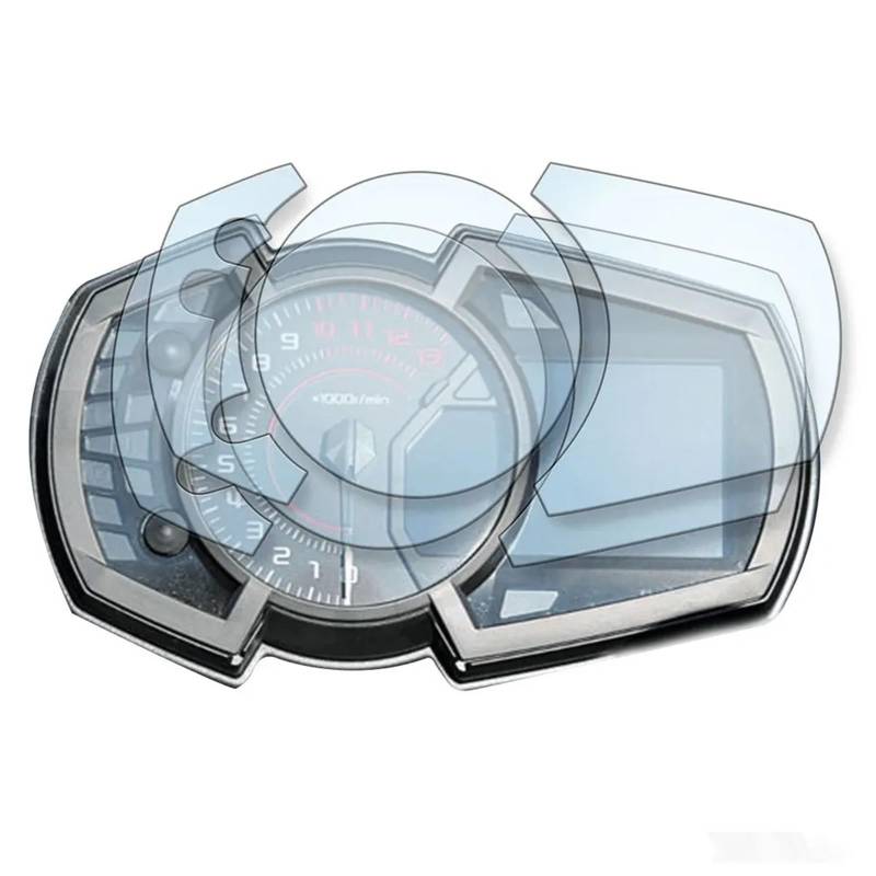 Für Kawasaki Für VERSYS X-300 2017-2022 Motorrad Scratch Cluster Bildschirm Dashboard Schutz Instrument Film Armaturenbrett Tachoanzeigefolie Motorrad(5 PCS) von TWMEU