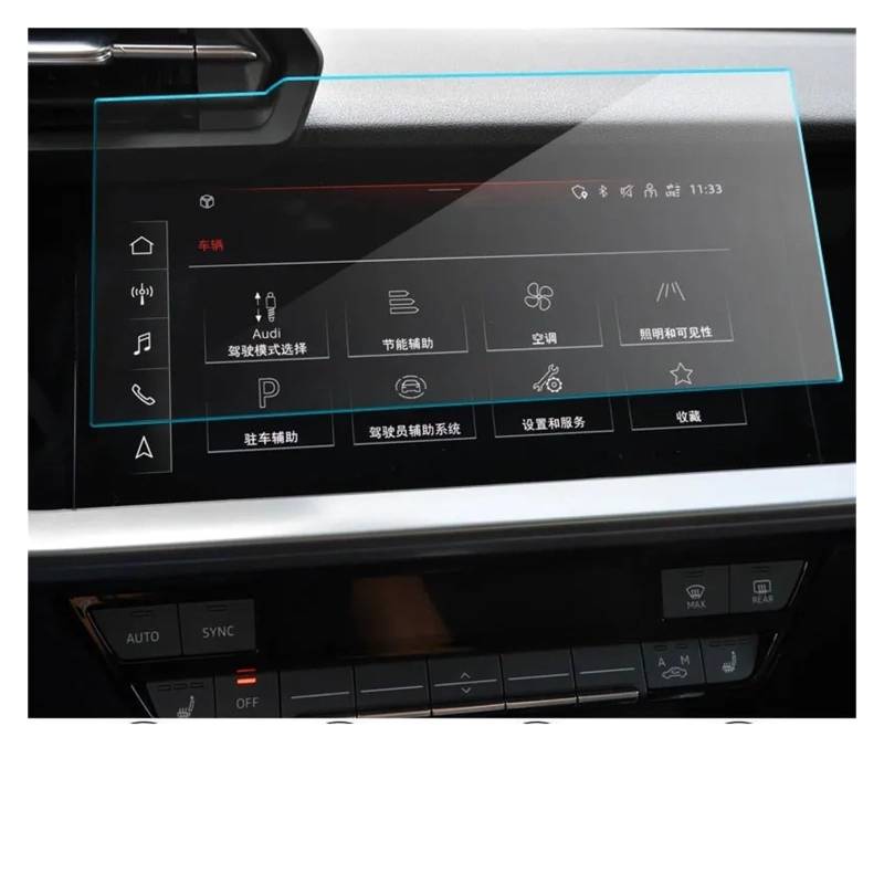GPS Displayschutzfolie Für A3 Für 8Y 2021-2025 Gehärtetem Glas Film Protector GPS Navigation Touch Center Display Auto Innen Navigation Schutzfolie von TWMEU