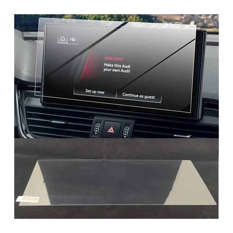GPS Displayschutzfolie Für A4 2022 Gehärtetem Glas Screen Protector Film 10,1 Zoll Auto Infotainment Radio GPS Navigation Innenraum Navigation Schutzfolie von TWMEU