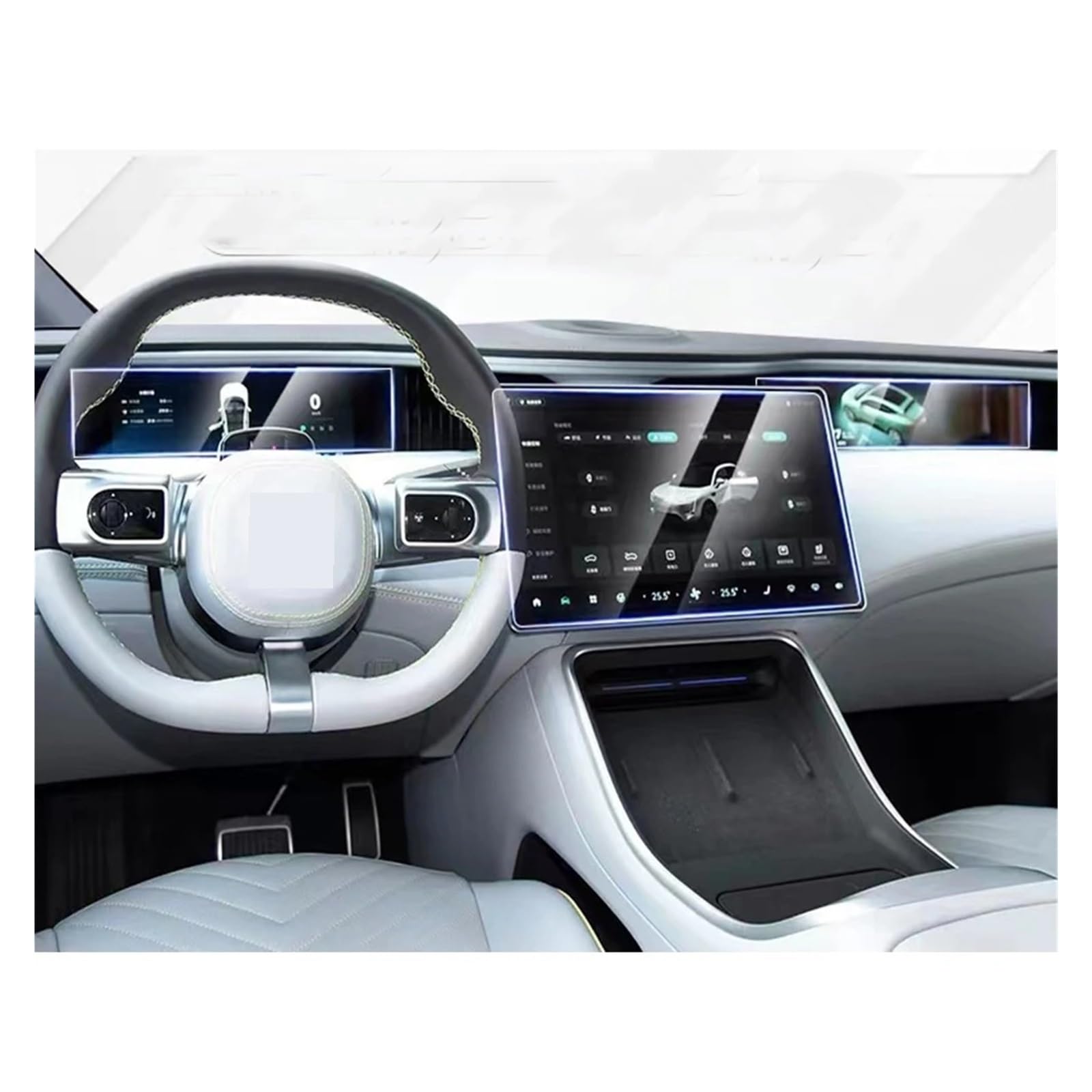 GPS Displayschutzfolie Für AVATR 11 2022-2023 Auto-GPS-Navigation Gehärtetes Glas Und Armaturenbrett-Bildschirmfolie Navigation Schutzfolie(3 Pieces) von TWMEU