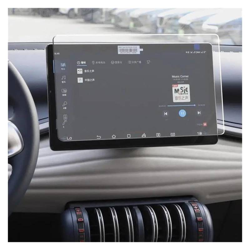 GPS Displayschutzfolie Für BYD Für ATTO 3 2022 Gehärtetem Glas Screen Protector Auto Infotainment GPS Navigation Display Navigation Schutzfolie(12.8 GPS) von TWMEU