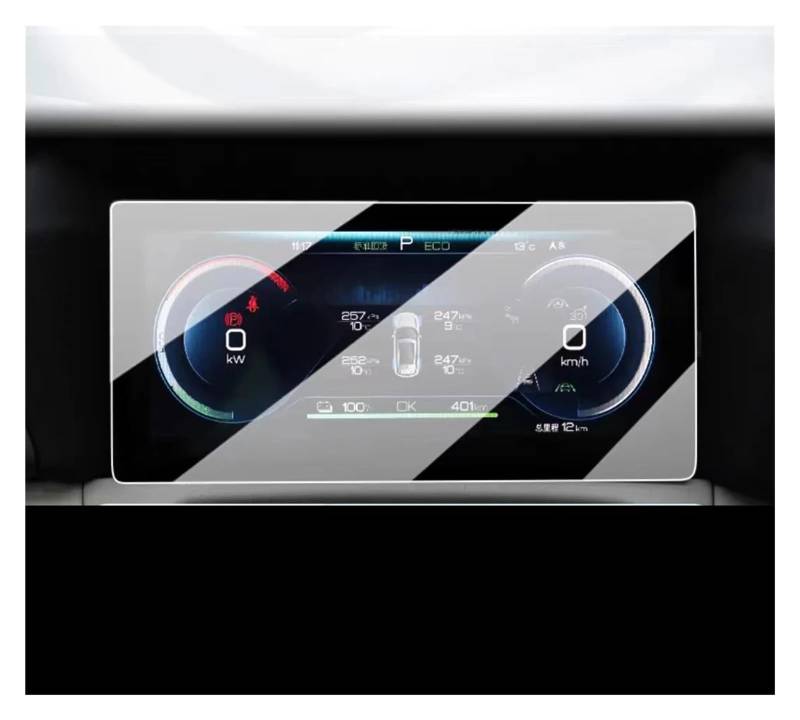 GPS Displayschutzfolie Für BYD Für Yuan Für UP 2024 Gehärtetem Glas Protector Auto 12,8 Zoll GPS Navigation Schutz Film LCD Bildschirm Anti-Scratch Film Navigation Schutzfolie(Dashboard) von TWMEU