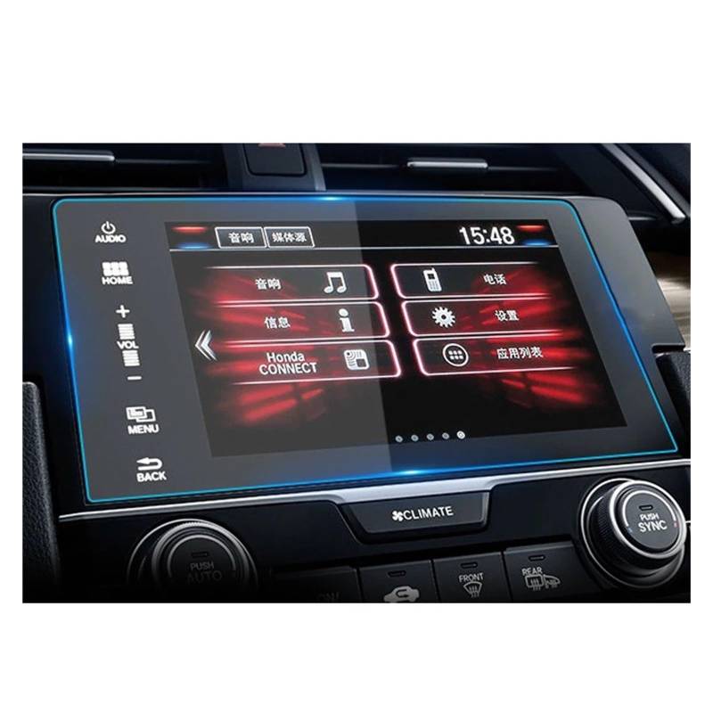 GPS Displayschutzfolie Für Civic 2016-2022 Auto GPS Navigation Gehärtetem Glas Bildschirm Dashboard Display Schutz Abdeckung Schutz Film Navigation Schutzfolie(7inch (2016-2021)) von TWMEU